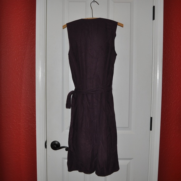 TUSALE New KENNETH COLE Aubergine Silk Wrap Dress - Picture 4 of 8